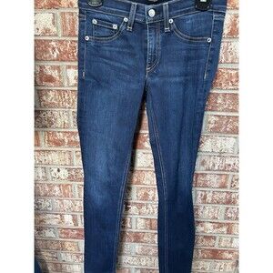 Rag & Bone Jeans Womens Size 27 Skinny Mid Rise Dark Wash Bedford Stretch Denim